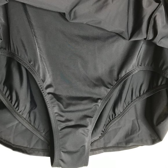 NWT Bal Harbour Women's Tummy Control Side Slit Swim Skirt Black ~ Size 2X - Picture 3 of 5
